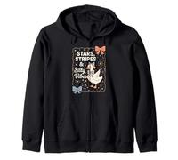 Funny 4th of July Goose Retro Independence Day Firequacker Sudadera con Capucha