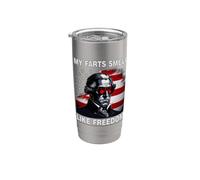 Funny 4th Of July Men Women My Farts Smell Like Freedom Vaso térmico de acero inoxidable de doble pared
