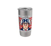Funny 4th Of July My Farts Smell Like Freedom Vaso térmico de acero inoxidable de doble pared