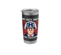 Funny 4th Of July My Farts Smell Like Freedom Vaso térmico de acero inoxidable de doble pared