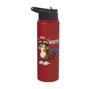 Funny 4th of July Raccoon Patriotic Red White and Feral Stainless Steel Insulated Water Bottle