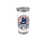 Funny 4th Of July Spilling The Tea Since 1773 Fourth of July Vaso térmico de acero inoxidable de doble pared