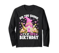 Funny 50th Birthday Mom GNOME For Women Pink Bday Princess Manga Larga