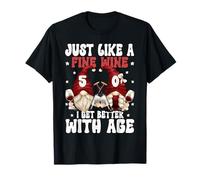 Funny 50th Wine Birthday Gnomes For Women & Men 50 Years Old Camiseta