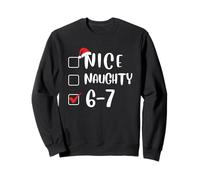 Funny 6-7 Meme Nice Naughty Six Seven Christmas Brain Rot Sudadera