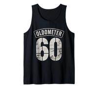 Funny 60th Birthday Oldometer Odómetro 60 años Old Joke Camiseta sin Mangas