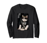 Funny 67 Cat Sunglasses Six Seven 6 7 Cat Meme Gen Alpha Manga Larga