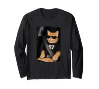Funny 67 Cat Sunglasses Six Seven 6 7 Cat Meme Gen Alpha Manga Larga