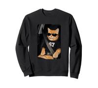 Funny 67 Cat Sunglasses Six Seven 6 7 Cat Meme Gen Alpha Sudadera