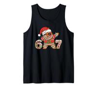 Funny 67 Gingerbread Six Seven Ice Cream Drip Christmas Meme Camiseta sin Mangas