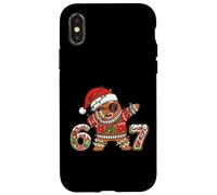Funny 67 Gingerbread Six Seven Ice Cream Drip Christmas Meme Carcasa para iPhone X/XS