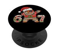 Funny 67 Gingerbread Six Seven Ice Cream Drip Christmas Meme PopSockets PopGrip Adhesivo