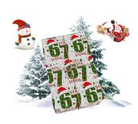 Funny 67 Meme Festive Wrapping Paper - Ideal for Teen and Adult Gifts, Wide 30in Roll for Easy Application, Makes Your Presents Stand Out with Creative Designs (#3,72 in)
