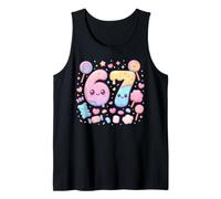 Funny 67 Six Seven Candy 6 7 Meme Gen Alpha Kawaii Camiseta sin Mangas