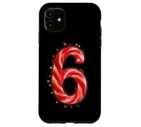 Funny 67 Six Seven Matching Christmas Candy Cane Lights Carcasa para iPhone 11