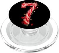 Funny 67 Six Seven Matching Christmas Candy Cane Lights PopSockets PopGrip para MagSafe