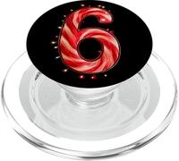 Funny 67 Six Seven Matching Christmas Candy Cane Lights PopSockets PopGrip para MagSafe