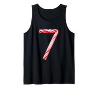 Funny 67 Six Seven Meme Christmas Matching Candy Cane Black Camiseta sin Mangas