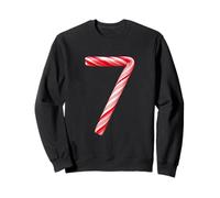 Funny 67 Six Seven Meme Christmas Matching Candy Cane Black Sudadera