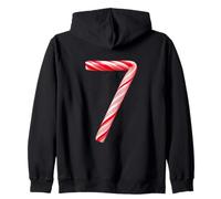 Funny 67 Six Seven Meme Christmas Matching Candy Cane Black Sudadera con Capucha