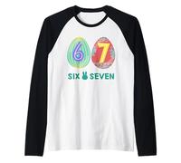 Funny 67 Six Seven Meme Easter Egg Hunts Reuniones Familiares Camiseta Manga Raglan