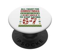 Funny 67 Six Seven Squad Meme Christmas Ugly Sweater Tío PopSockets PopGrip Adhesivo