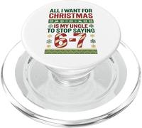 Funny 67 Six Seven Squad Meme Christmas Ugly Sweater Tío PopSockets PopGrip para MagSafe