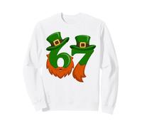 Funny 67 Viral Leprechaun Sombrero Barba Six Seven St Paddy Niños Sudadera
