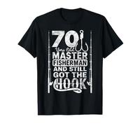 Funny 70 Year Old Fishing apparel Vintage Gift for Dad Men Camiseta