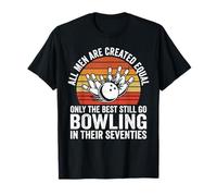 Funny 70th Birthday Dad Día del Padre Bowling Hombres Camiseta