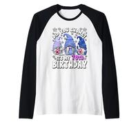 Funny 70th Birthday For Women Did You GNOME Its My Birthday Camiseta Manga Raglan