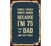 Funny 75th Birthday Notebook For Dad: Vintage Themed Blank Lined Notebook | Birthday Gifts For 75 Year Old Men | Present Idea For Fathers Day