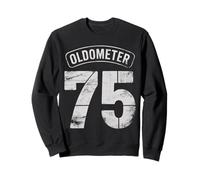Funny 75th Birthday Oldometer Odómetro 75 años Old Joke Sudadera