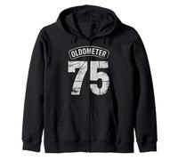 Funny 75th Birthday Oldometer Odómetro 75 años Old Joke Sudadera con Capucha