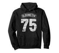 Funny 75th Birthday Oldometer Odómetro 75 años Old Joke Sudadera con Capucha