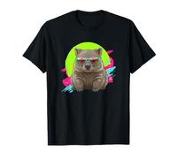 Funny 80s 90s Vintage Retro Australian Animal Lover Wombat Camiseta