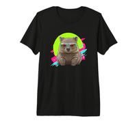 Funny 80s 90s Vintage Retro Australian Animal Lover Wombat Camiseta Premium