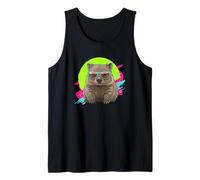 Funny 80s 90s Vintage Retro Australian Animal Lover Wombat Camiseta sin Mangas