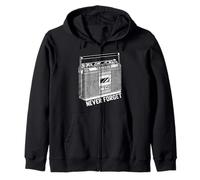 Funny 80s Never Forget Cassette Player Geeky Audiophile Gift Sudadera con Capucha