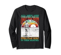 Funny 80th Birthday Golf Dad Play in Eighties Golffer Manga Larga