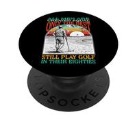 Funny 80th Birthday Golf Dad Play in Eighties Golffer PopSockets PopGrip Adhesivo