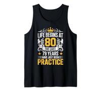 Funny 80th Birthday La Vida Comienza a los 80 años Camiseta sin Mangas