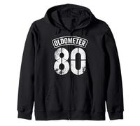 Funny 80th Birthday Oldometer Odómetro 80 años Old Joke Sudadera con Capucha