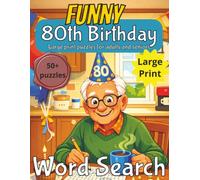 Funny 80th Birthday Word Search: 80th Birthday Gift UK | Present for Senior | Present for Grandpa | Birthday Gift for Dad | Wordsearch | Gifts for Men ... gift | Present for Grandad | Nostalgic Gift