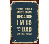 Funny 85th Birthday Notebook For Dad: Vintage Themed Blank Lined Notebook | Birthday Gifts For 85 Year Old Dad | Present Idea For Father's Day
