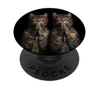Funny 90s Rapper Cat Gen Z Retro Hip Hop 2 Cat Meme PopSockets PopGrip Adhesivo