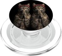Funny 90s Rapper Cat Gen Z Retro Hip Hop 2 Cat Meme PopSockets PopGrip para MagSafe