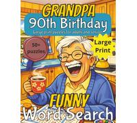 Funny 90th Birthday Grandpa Word Search: 90th Birthday Gift Grandpa | Present for Senior | Present for Grandpa | Birthday Gift | Wordsearch | Gifts ... gift | Present for Grandad | Nostalgic Gift