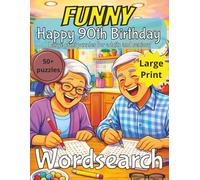 Funny 90th Birthday Word Search: 90th Birthday Gift | Gifts for Women | Present for Senior | 90 Year old Gift | 90th Gift for Men | Nostalgic Puzzle ... | Grandma 90th Present | Grandpa Present