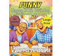 Funny 90th Birthday Word Search: 90th Birthday Gift UK | Gifts for Men | Funny Gifts | Present for Senior | 90 Year old Gift | 90th Gift for Women | ... | Fun Gift Elderly | Grandma 90th Present